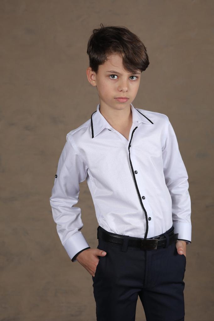 חולצה קלאסית מדוגמת דגם STEFAN