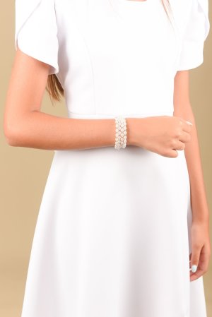 צמיד פנינים ספירלה JADE